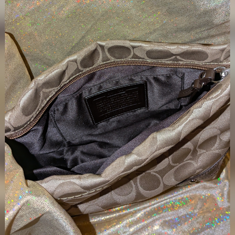 Coach Signature Mini Hobo Shoulder "Baguette" Bag - Picture 10 of 11